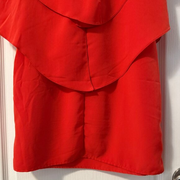 ⭐️$5, spend over $20 - H&M Red-Orange Ruffle Tiered Sleeveless Dress - Picture 13 of 14